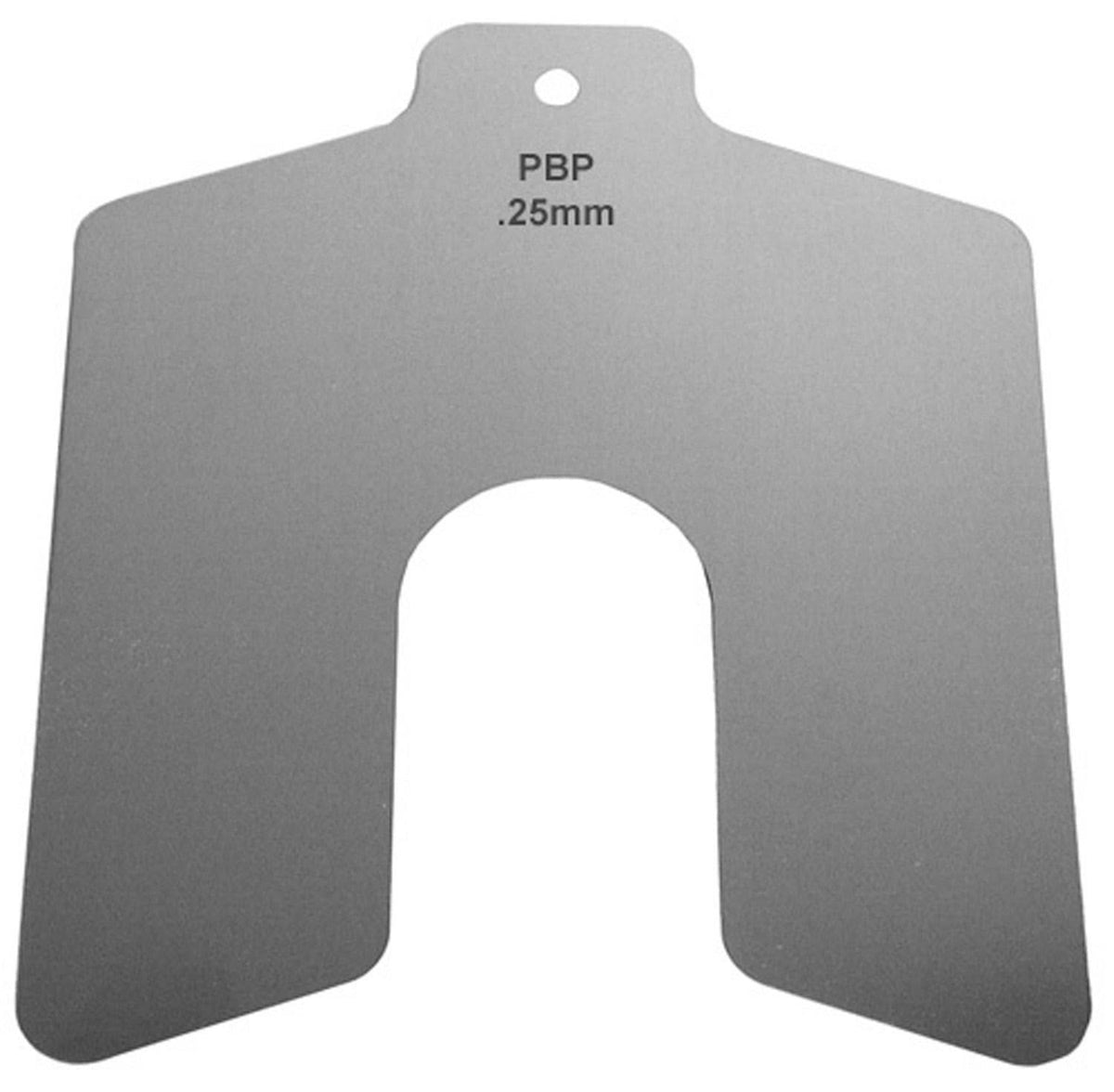 100mm x 100mm x 0.1mm Stainless Steel Slotted Shim, Pack of 10 K21044