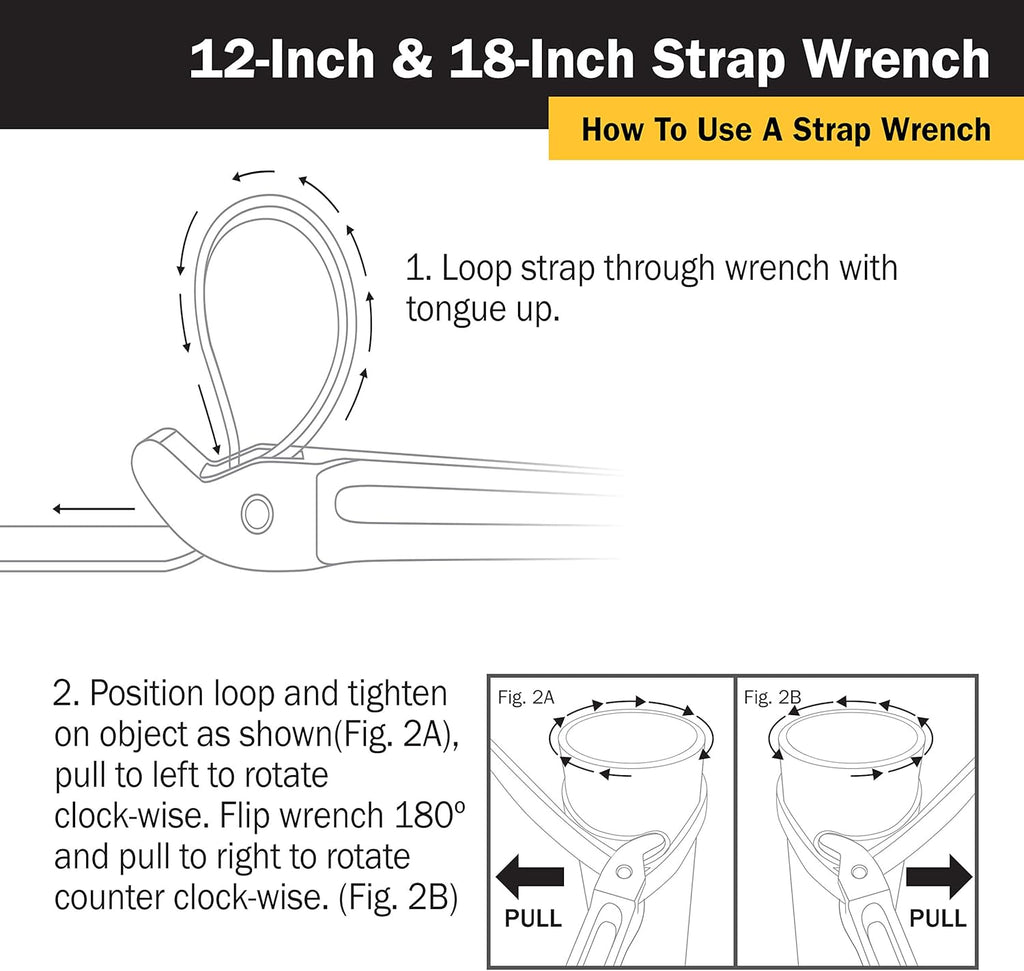 18 Strap Wrench Pack of 2 B676