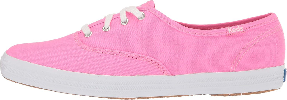 Neon Pink Canvas Lace Up Sneaker R708814