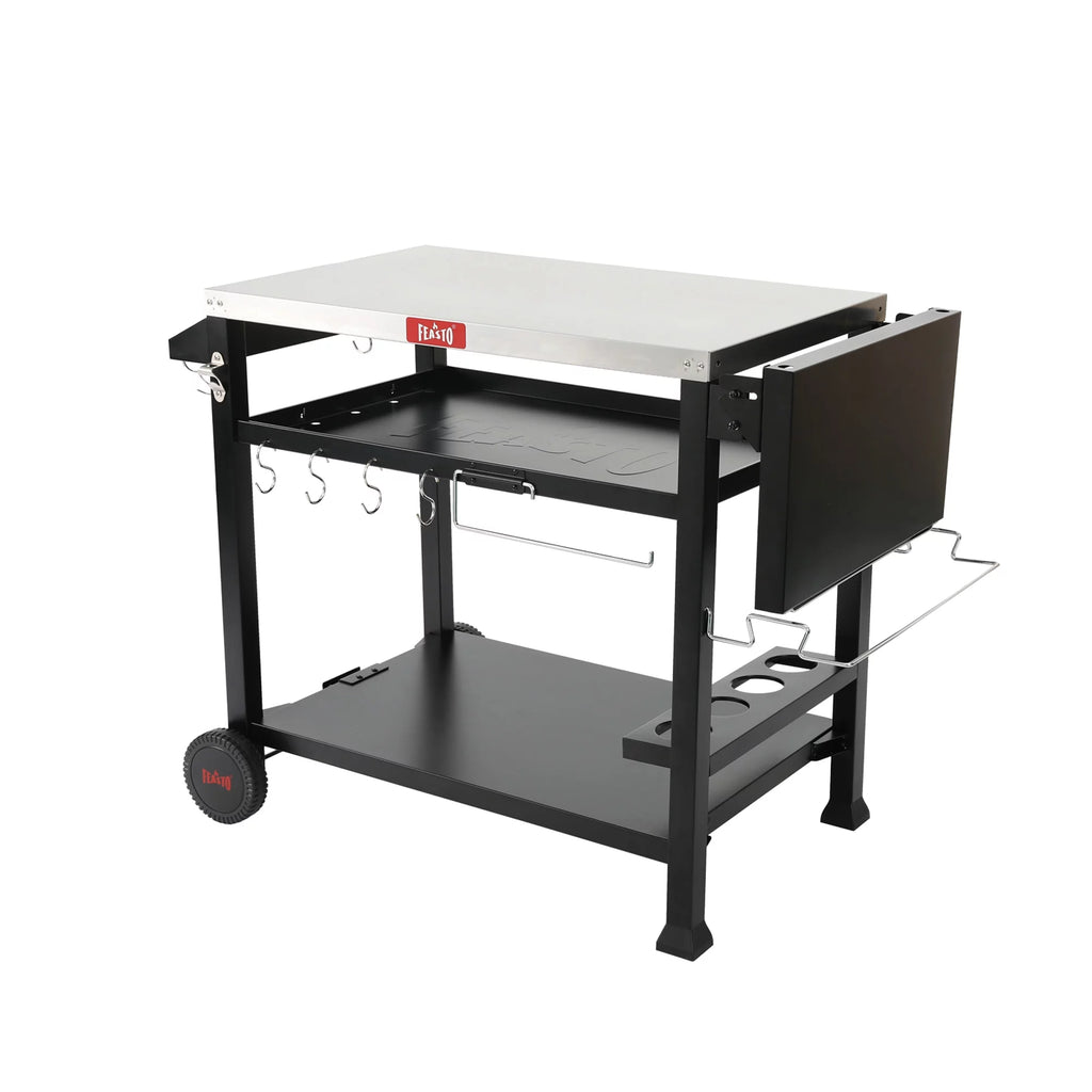 Stainless Steel 3-Shelf Movable Food Prep Cart Table D971
