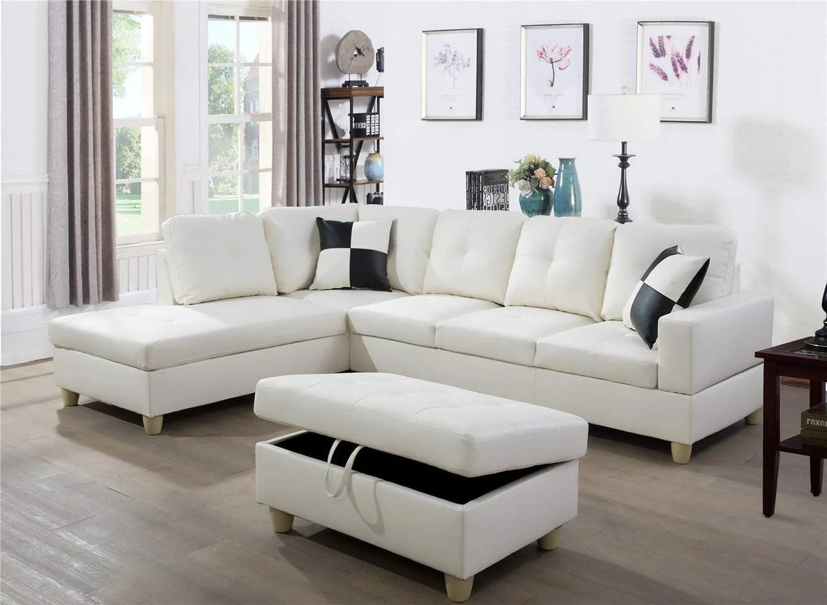106.5'' Sectional Sofa with Storage Ottoman I3840