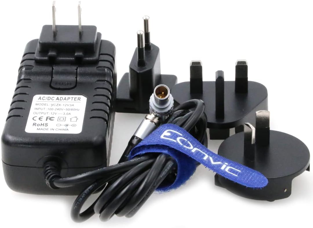 Right Angle 2 Pin to AC Power Adapter Cable with US EU Plugs Pack of 2 L6556