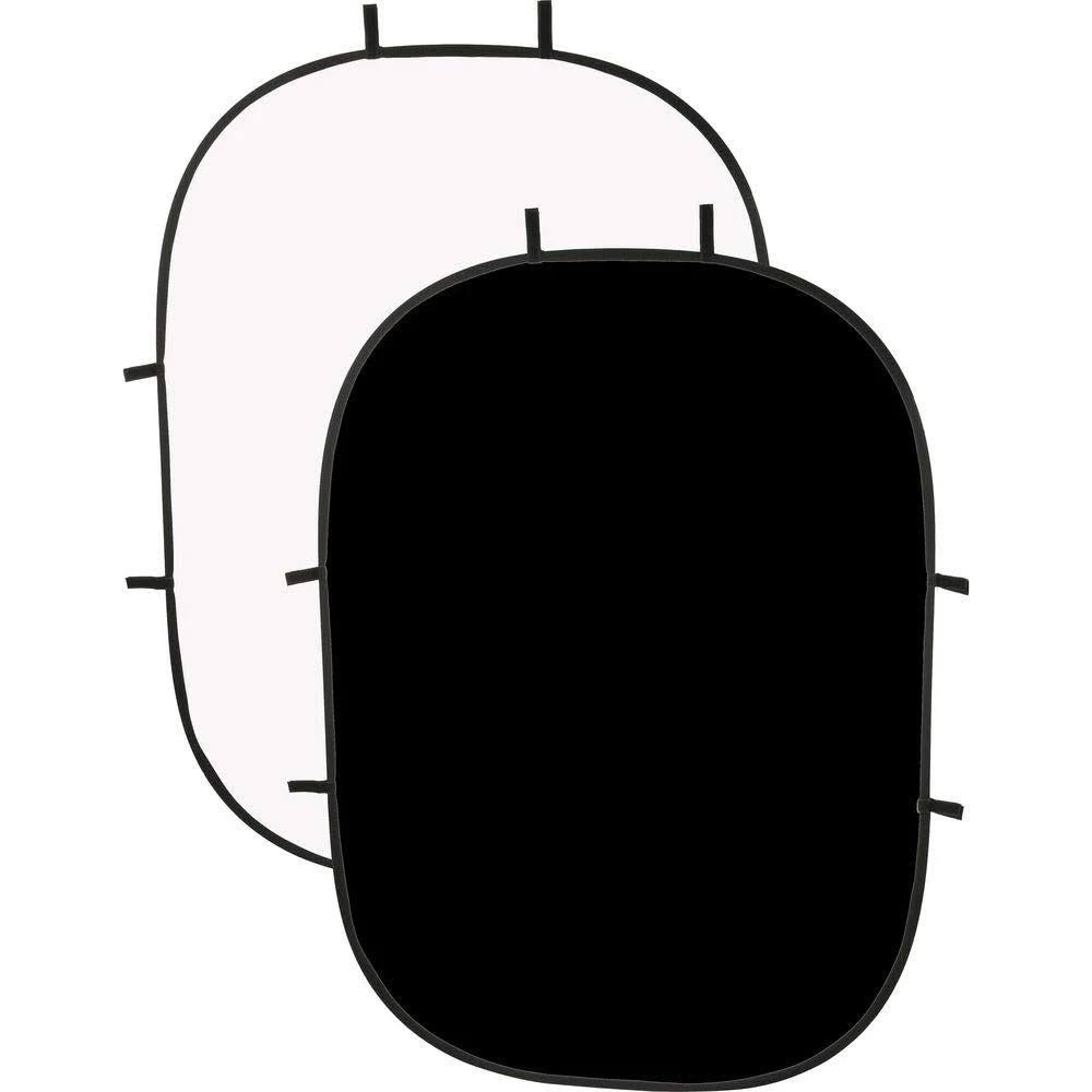 Collapsible Background 5 x 7' Black/White U53335