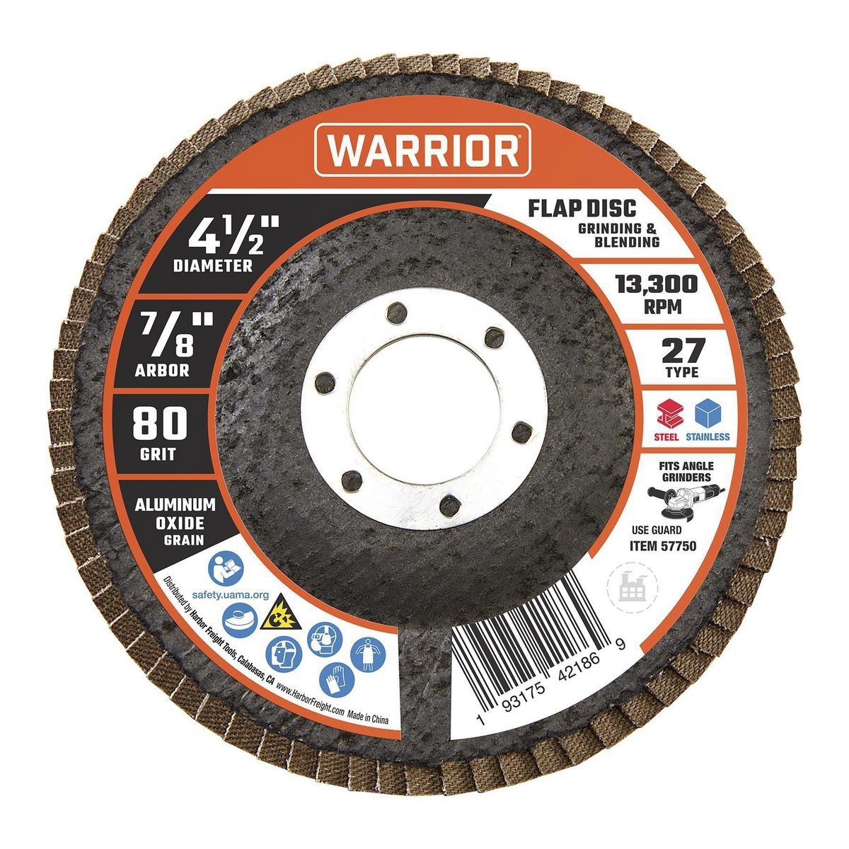 4-1/2 in. 80-Grit Type 27 Flap Disc G362818