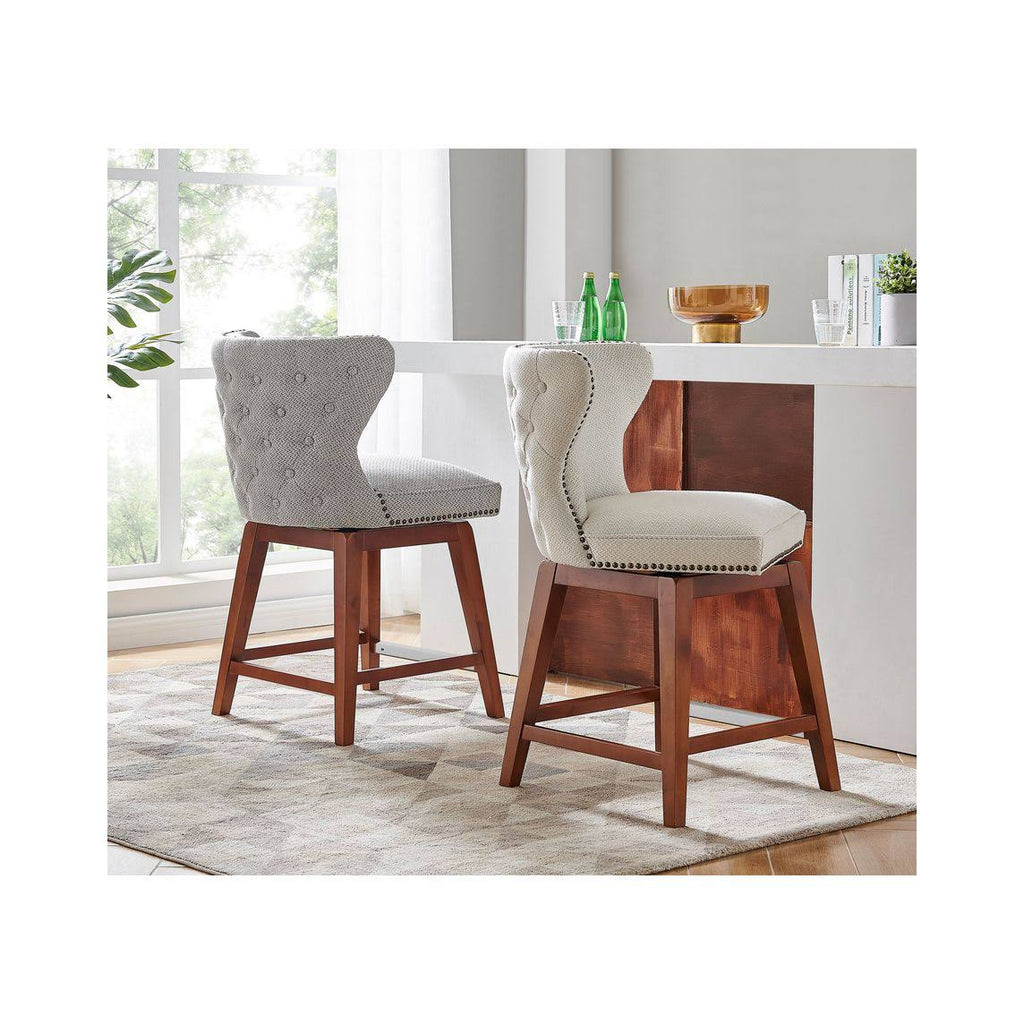 Fabric Swivel Counter Stool B37831