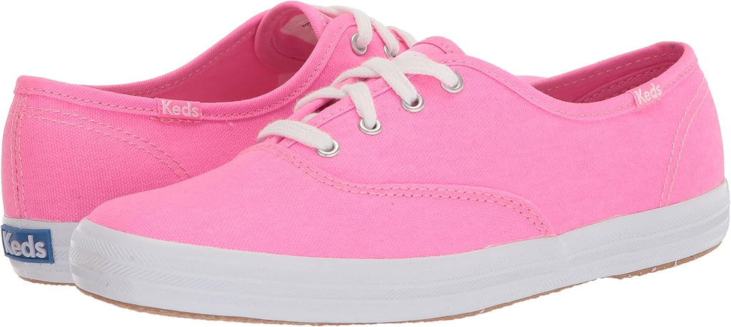 Neon Pink Canvas Lace Up Sneaker R708814