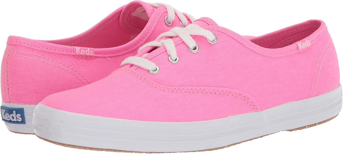 Neon Pink Canvas Lace Up Sneaker R708814