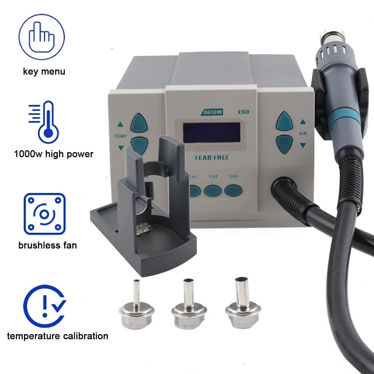 1000W Hot Air Gun Soldering Station Digital C2326