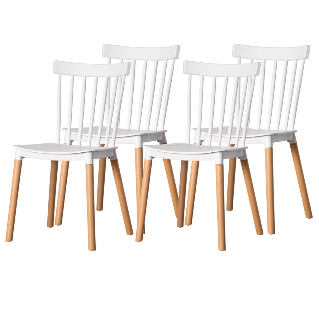 Plastic Dining Chair with Beech Wood Legs B8648