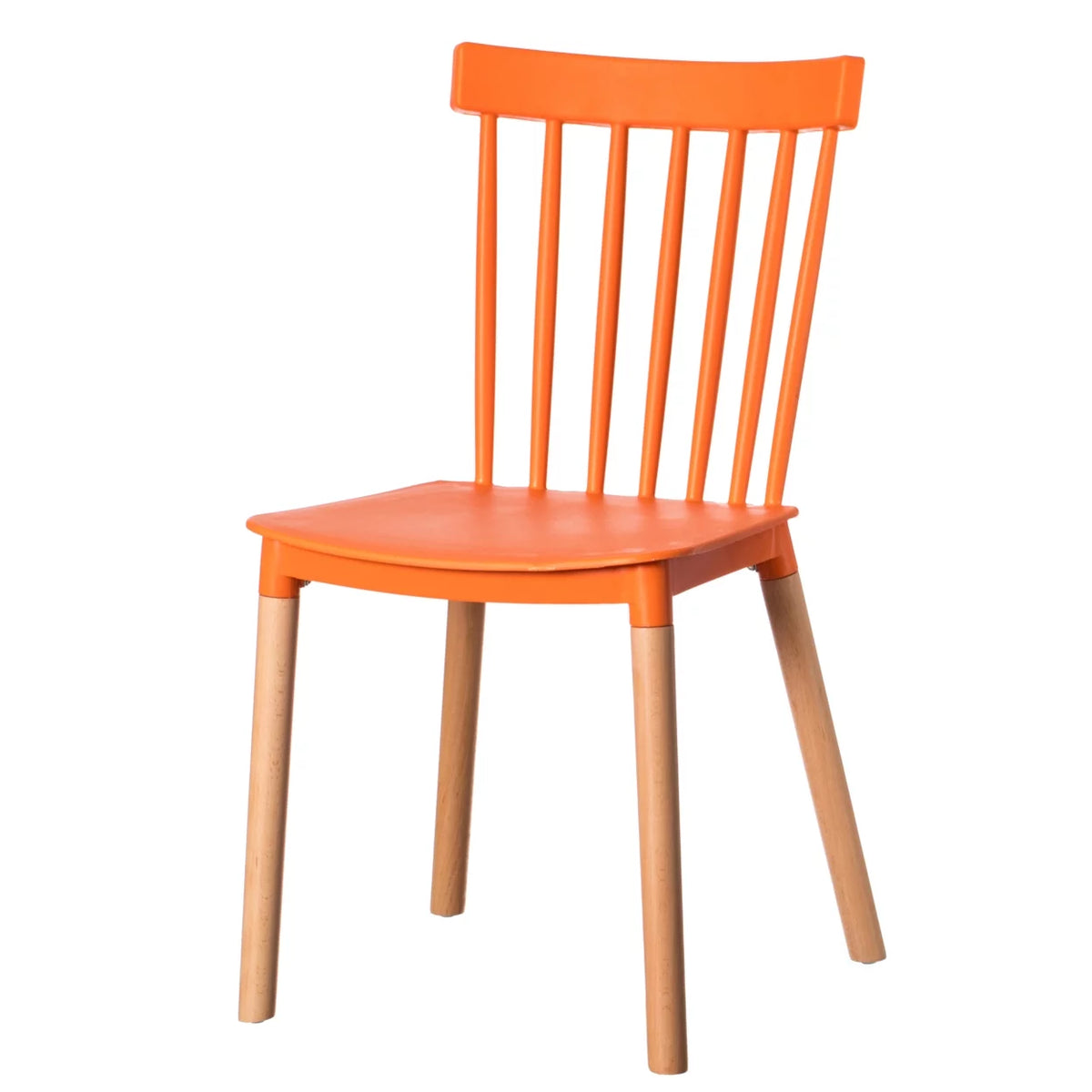 Plastic Dining Chair with Beech Wood Legs B8648