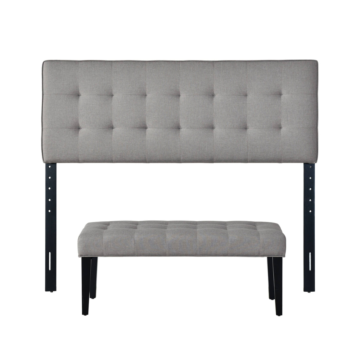 Queen Size Tuft Headboard and Bench V698