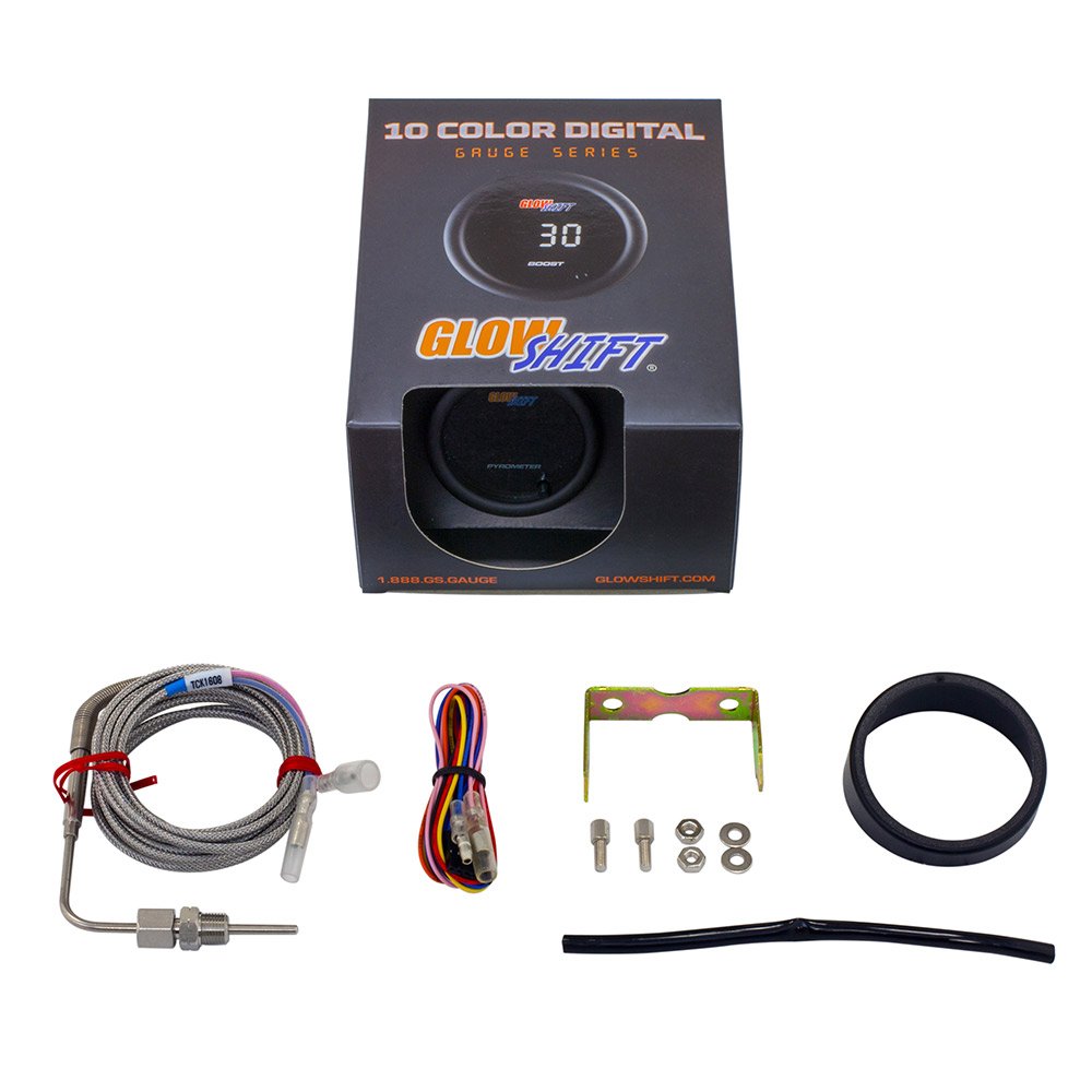 10 Color Digital 2200 F Pyrometer EGT Gauge Kit with Type K Probe D741
