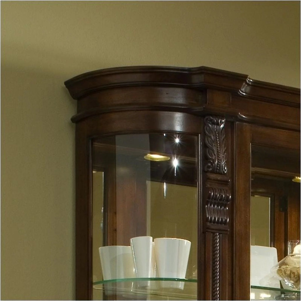 Curved End Curio Cabinet X5089