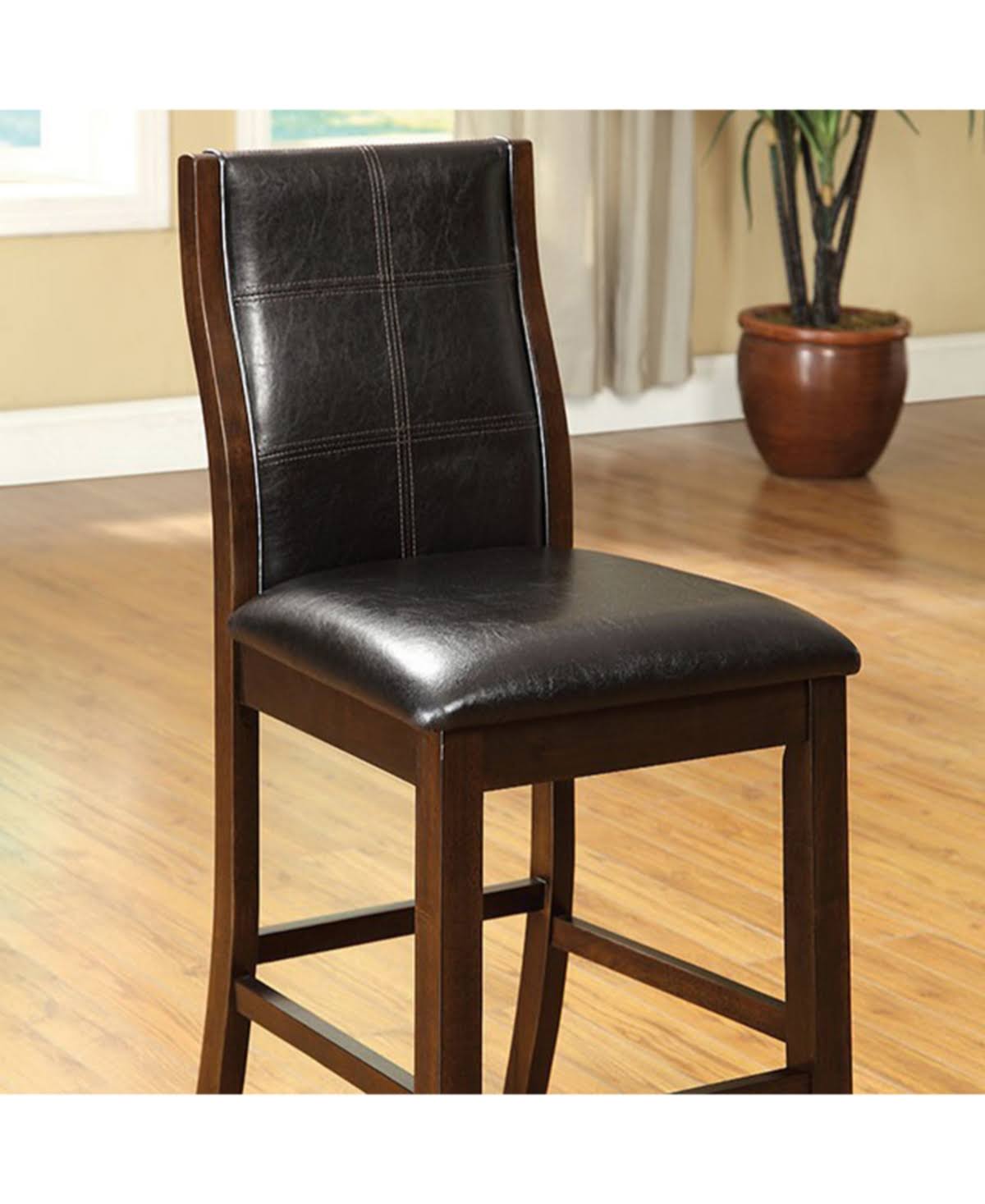 Leatherette Parson Chair Counter Height Chair, Set of 2 A701416