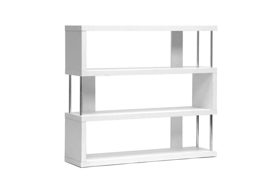 Dark Brown Three-Shelf Modern Bookcase U188