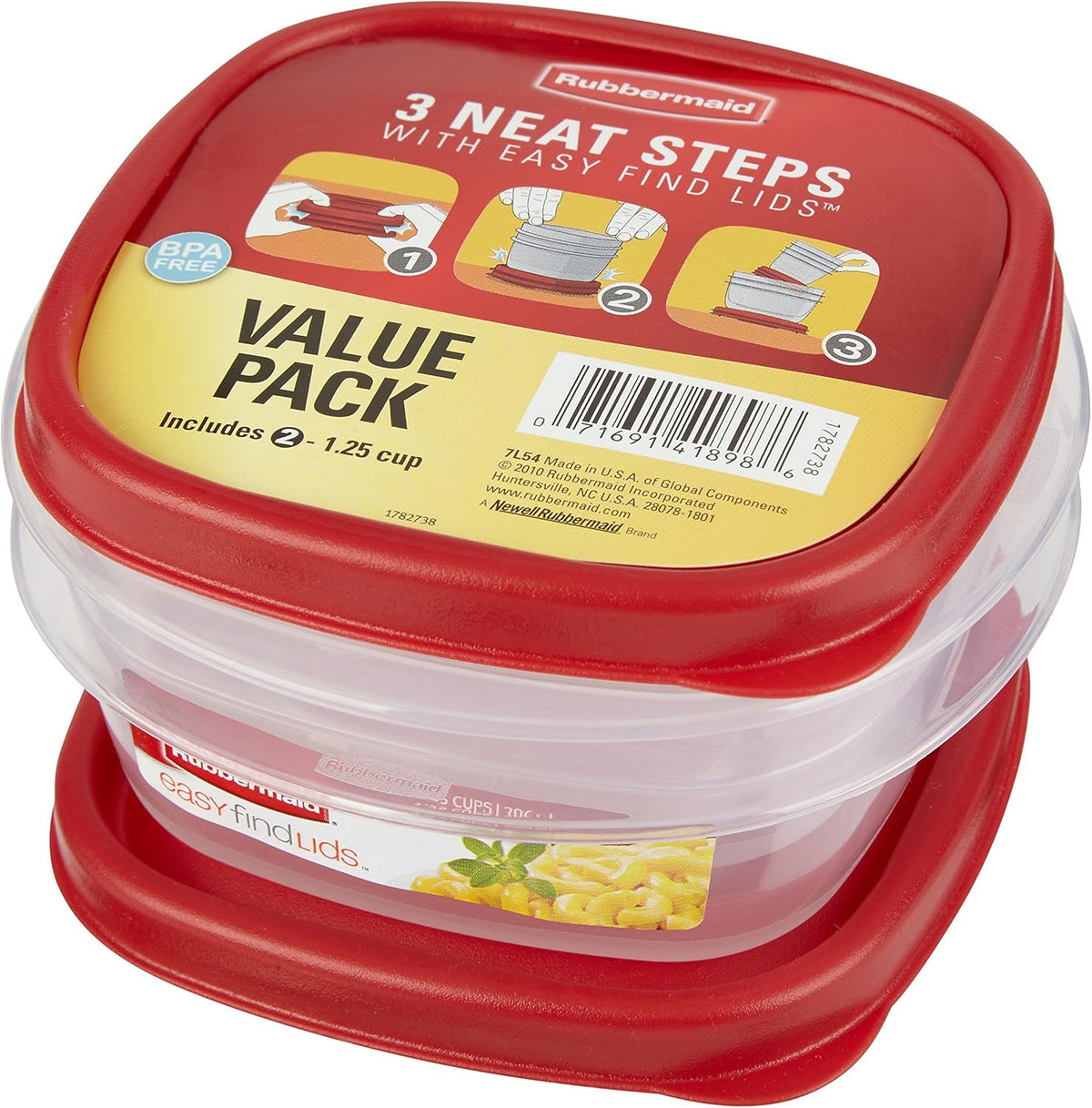 1.25 Cup Racer Red 4-Piece Food Storage Containers B277
