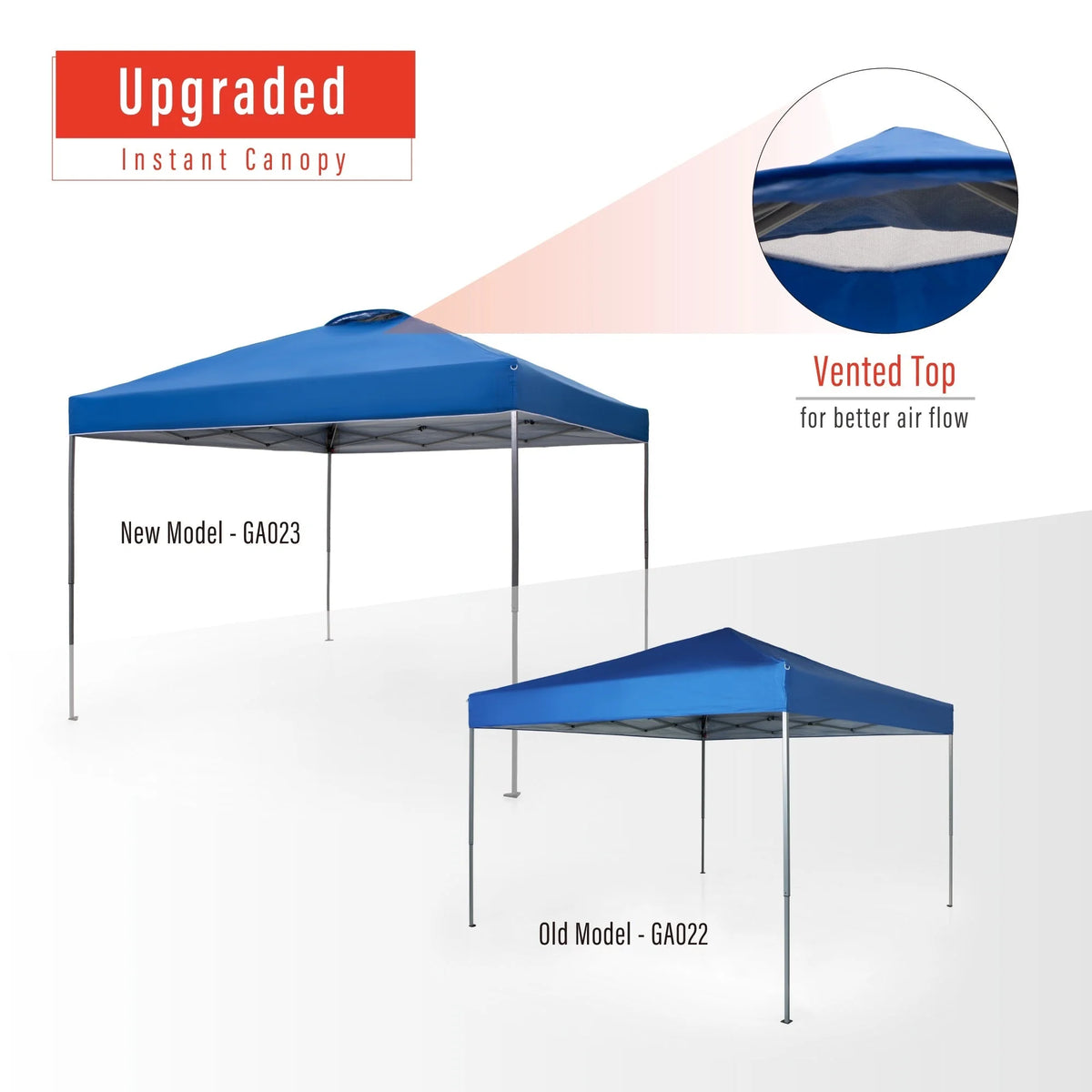 10' x 10' Blue Pop Up Canopy Tent with Wheeled Bag E95050