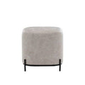 Distressed Tan Faux Leather Square Cube Ottoman H288