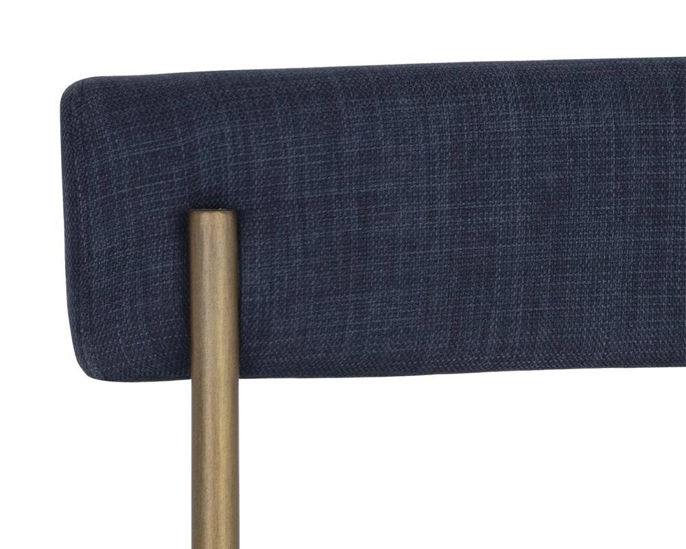 Antique Brass Arena Navy Counter Stool V968770