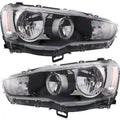 2008-2014 Lancer EVO X Headlights Headlamps Chrome Bezel Left+Right V1092