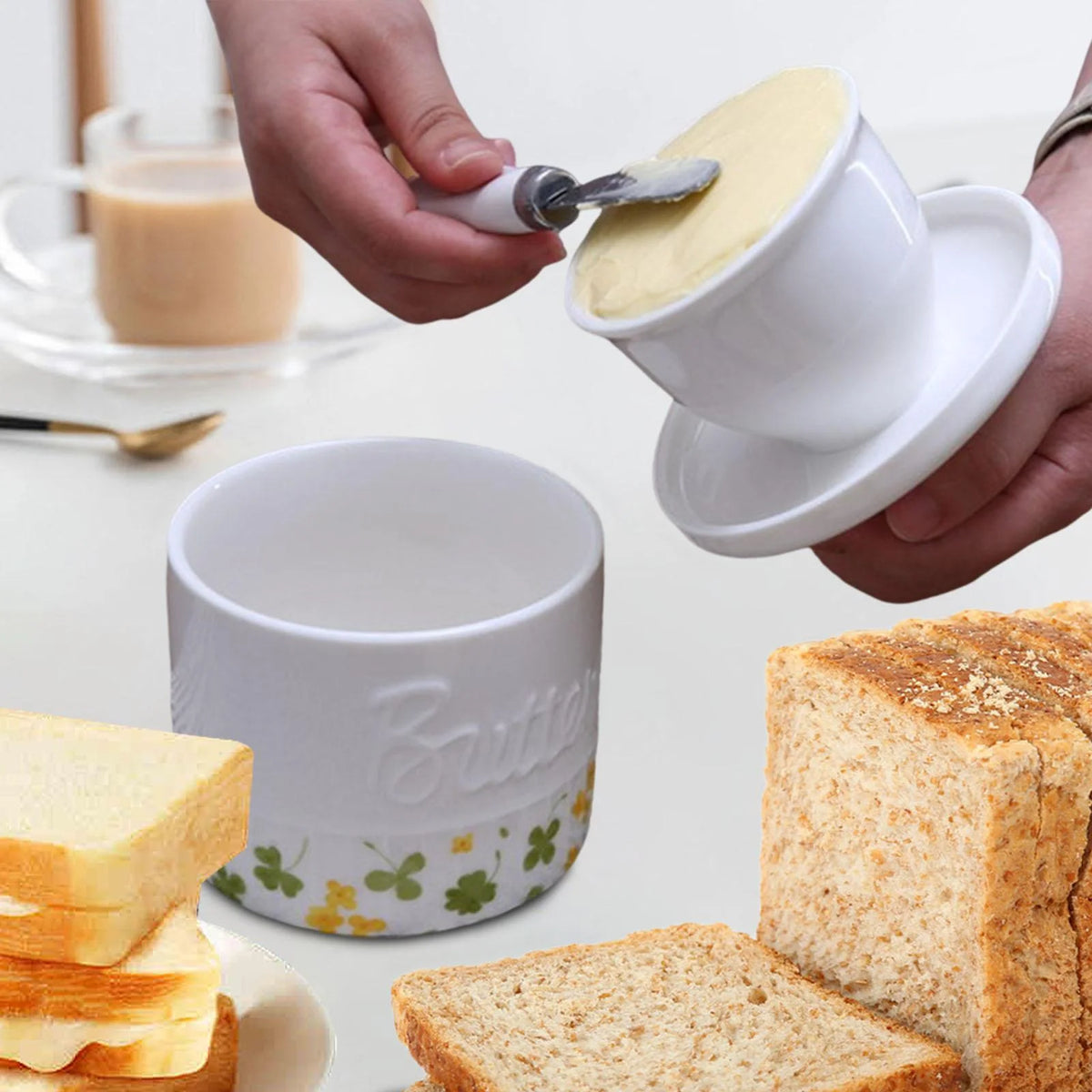 Butter Crock with Lid V878