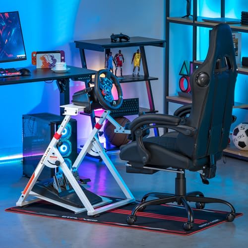 Black Sim Racing Wheel Stand with Shifter Mount E828810