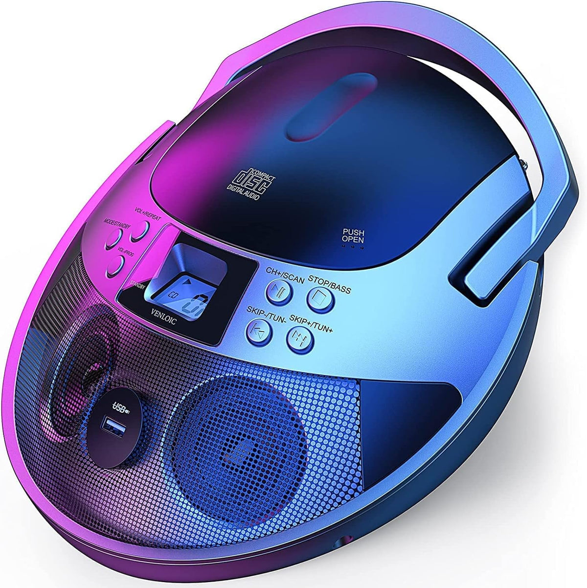 Bluetooth CD Player with AM/FM Radio, Pack of 2 K1421