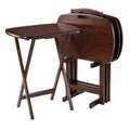 Set of 4 Walnut Folding Snack Table Z870519