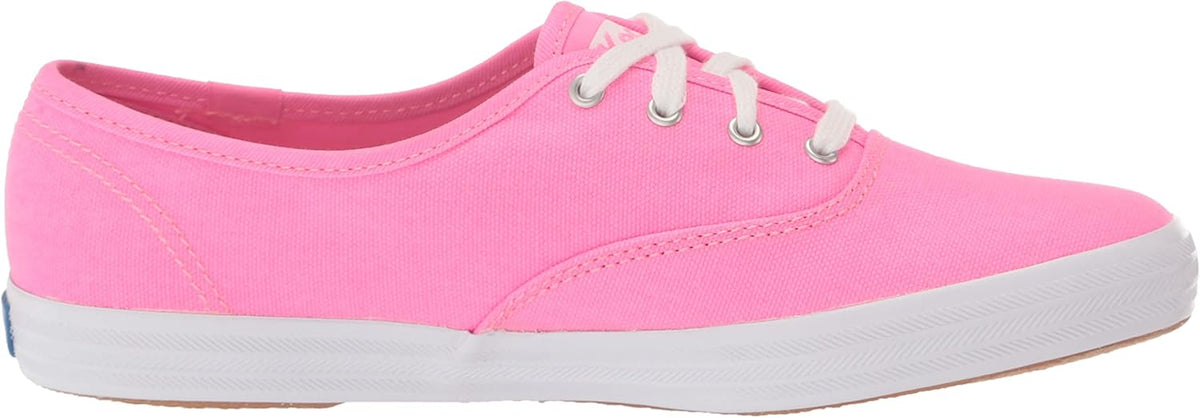 Neon Pink Canvas Lace Up Sneaker R708814