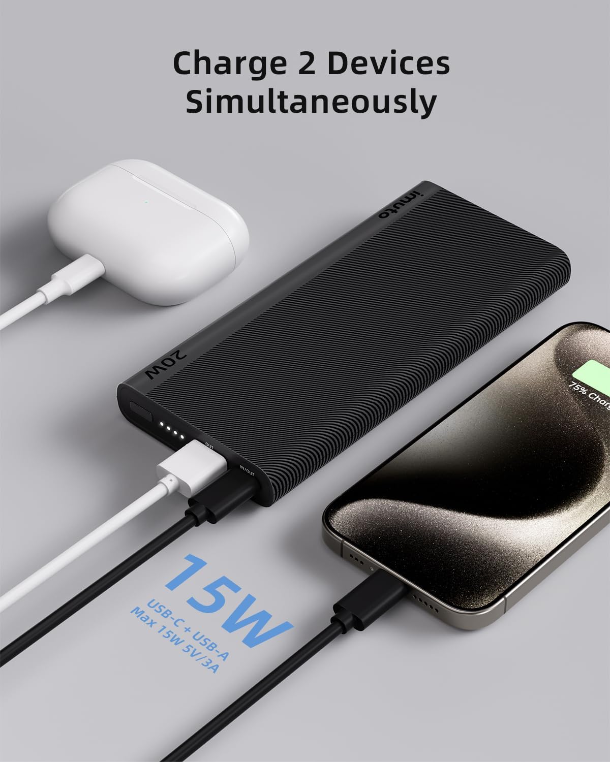 Slim 10000mAh USB C Power Bank F639841