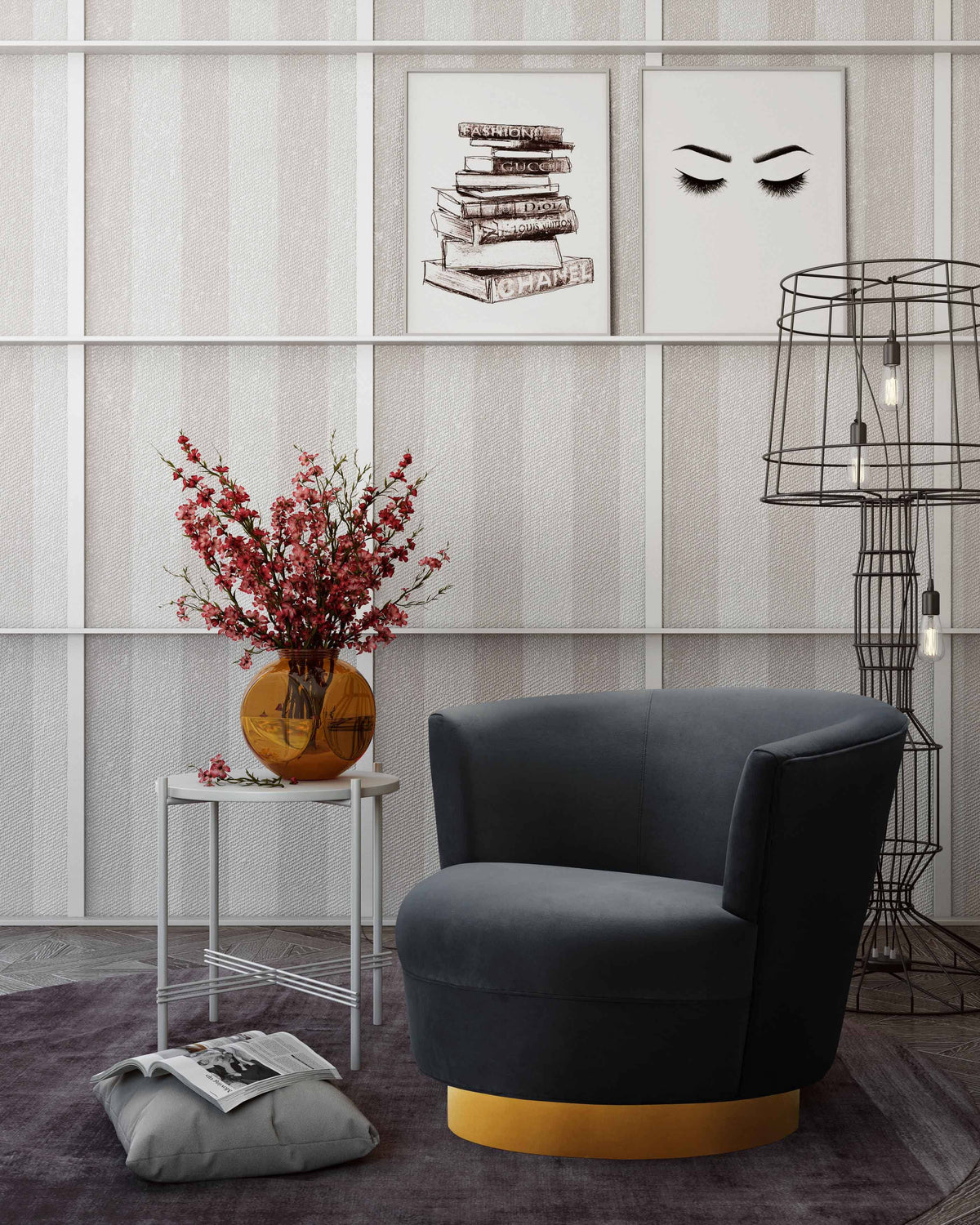 Grey Swivel Chair A132595