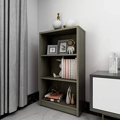 Black 3-Layers Wood Bookcase S570368