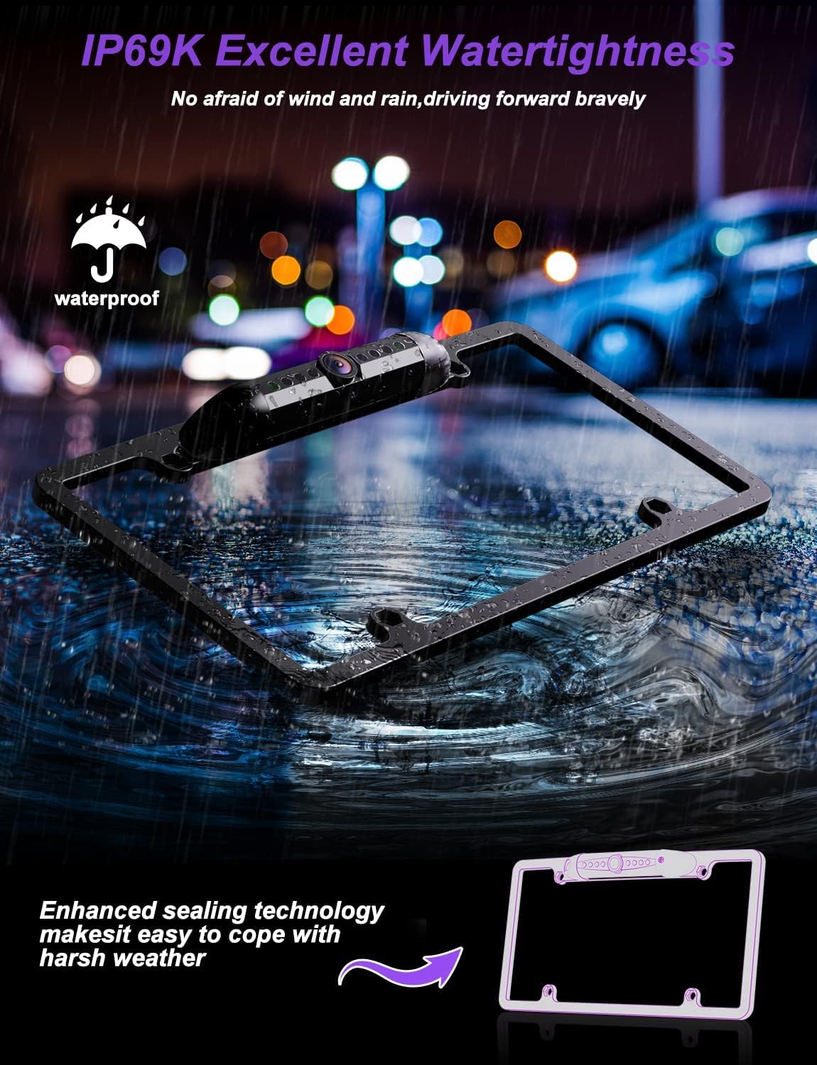 1080P Wired Backup Camera with 5 Inch Monitor H828
