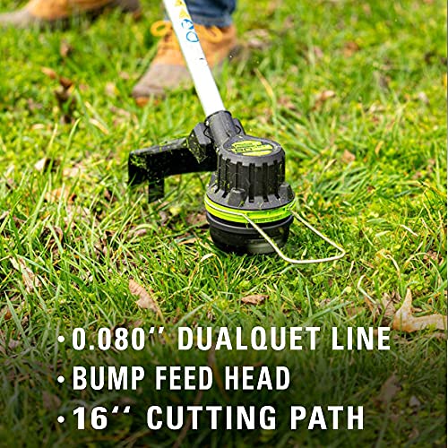 80V Cordless Brushless String Trimmer and Leaf Blower Combo with 2Ah Battery and Charger N6401