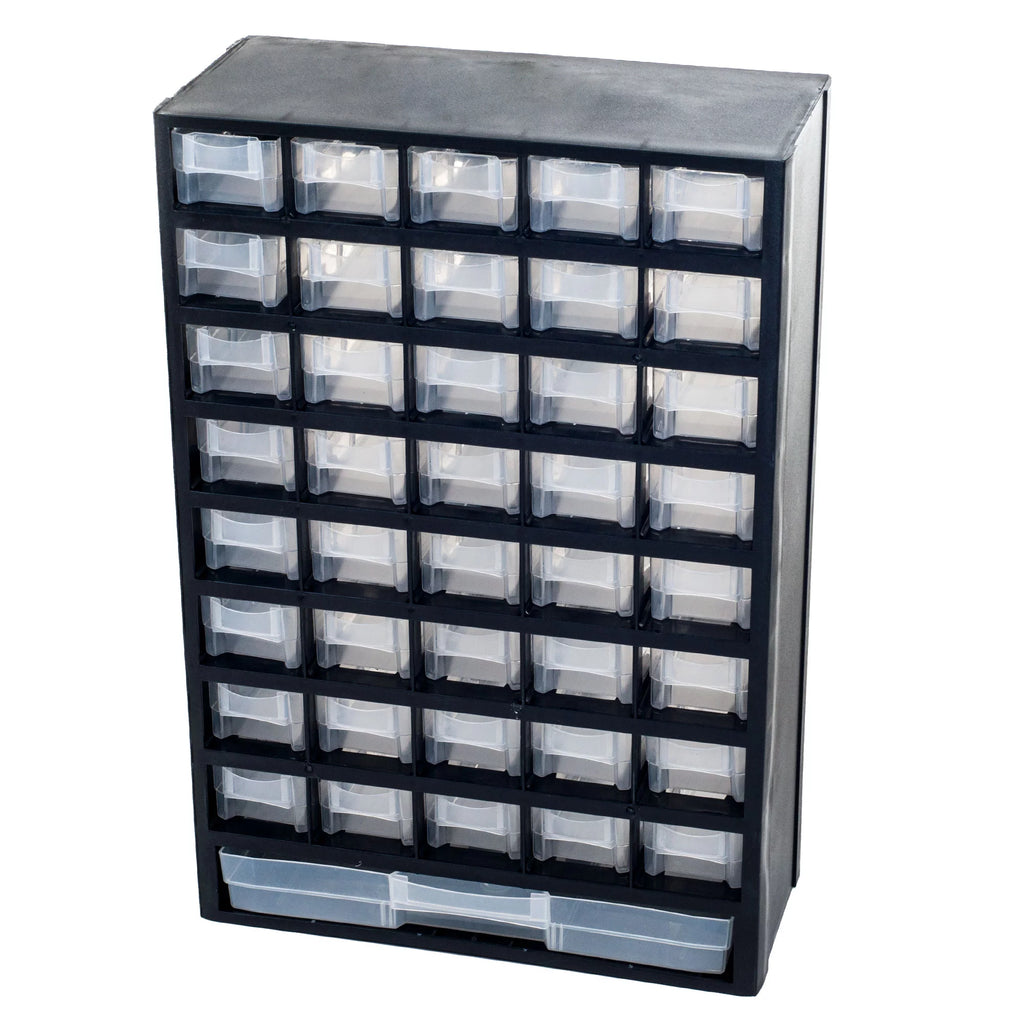 Black 41 Compartment Plastic Storage Drawers S487