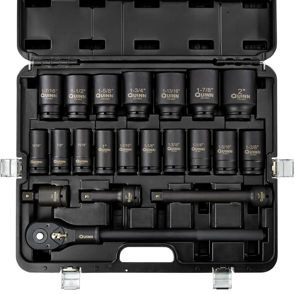 3/4 in. Drive SAE Ratchet and Deep Impact Socket Set, 21-Piece I760