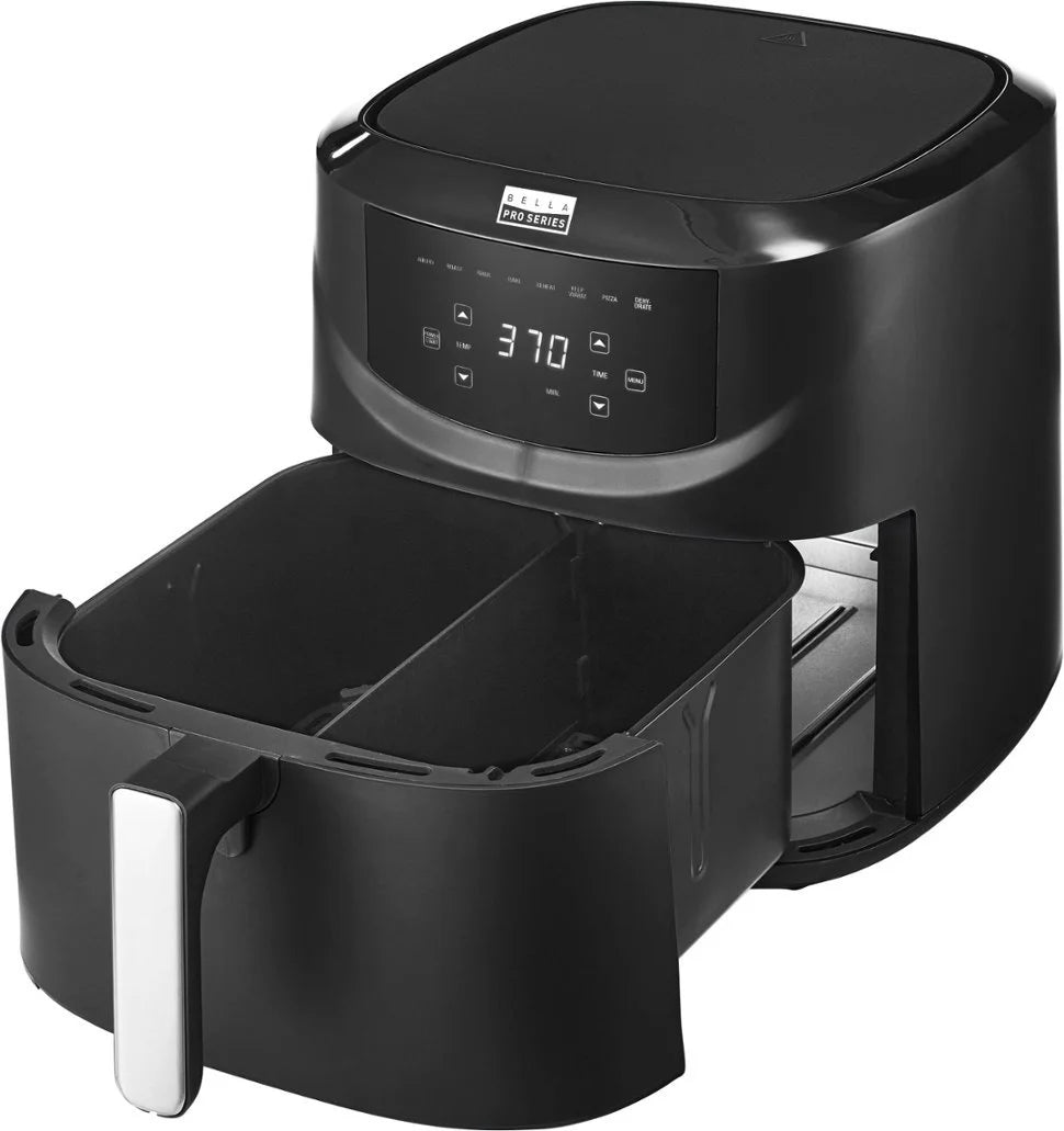 8-qt. Digital Air Fryer with Divided Basket Black E677