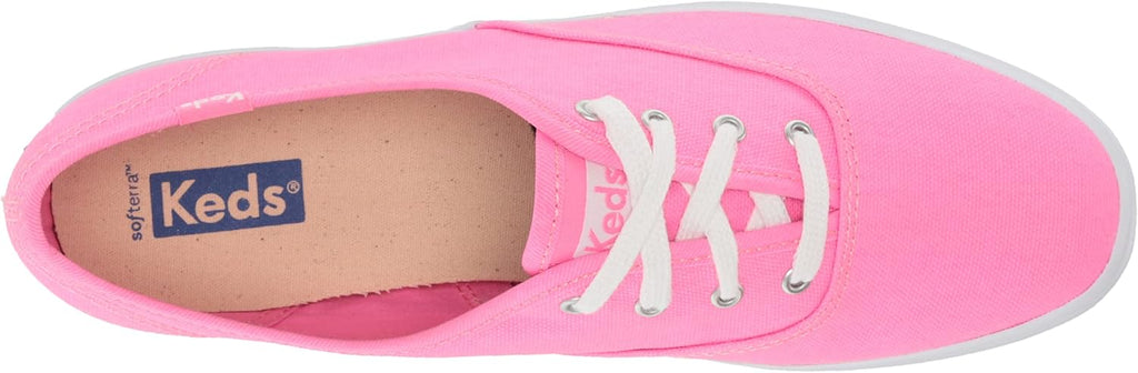 Neon Pink Canvas Lace Up Sneaker R708814