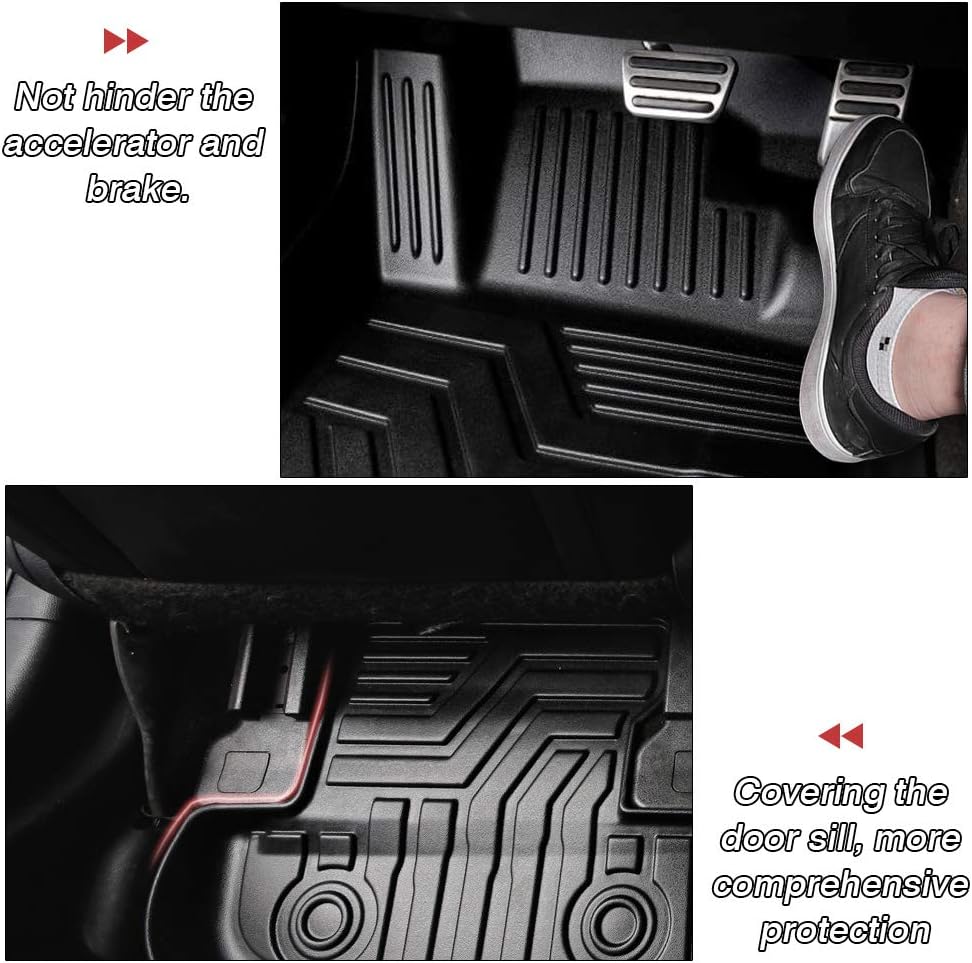 3D All Weather TPE Floor Mats 2 Row Liner Set C100349
