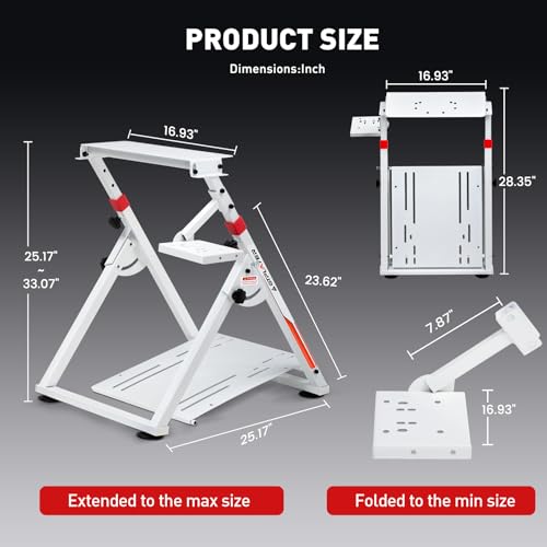 Black Sim Racing Wheel Stand with Shifter Mount E828810