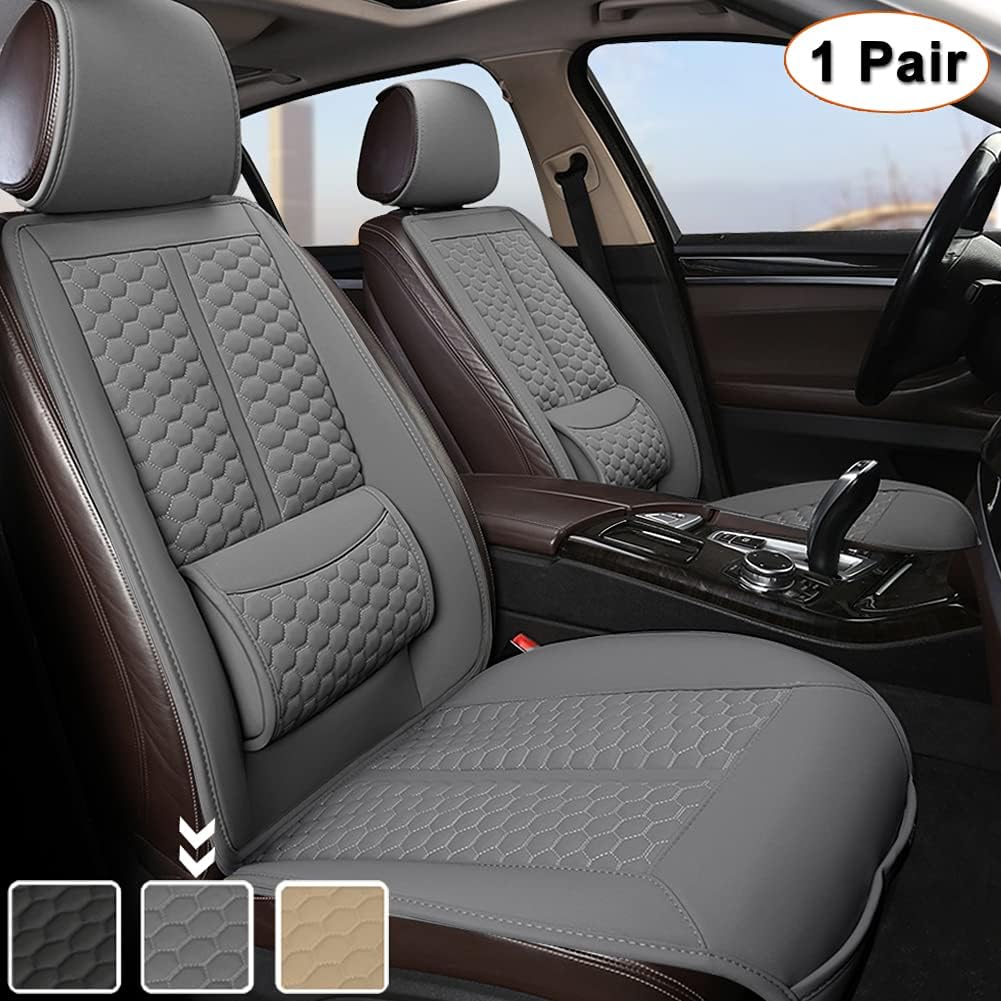 Black Car Seat Cover with Lumbar Support and Headrest Cover C327683