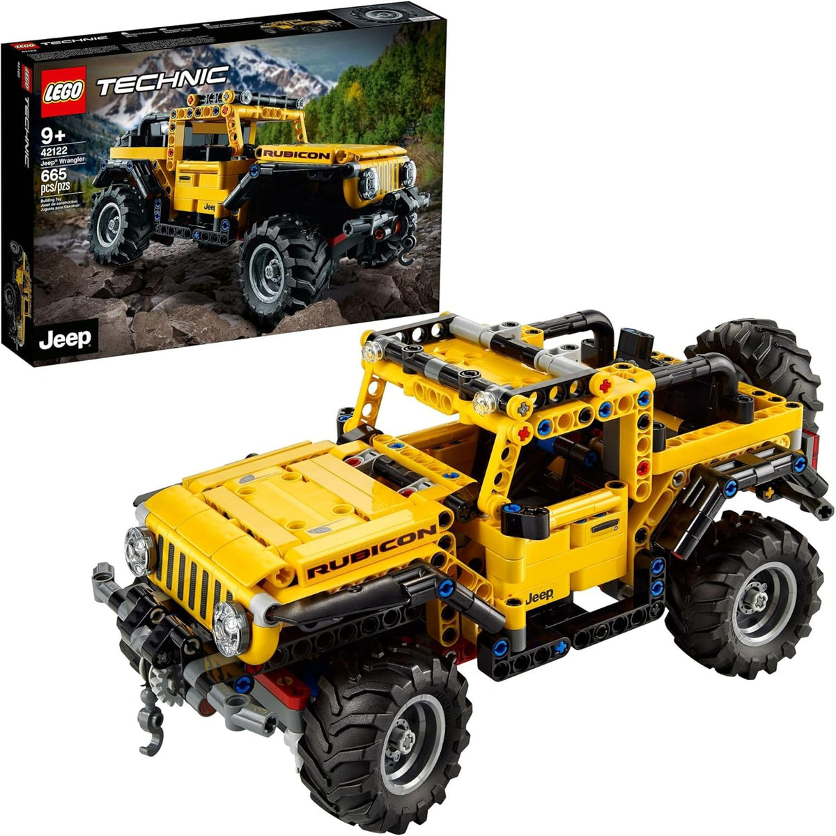 LEGO Technic Jeep Wrangler 4x4 Toy Car 42122 Model Building Kit D4879