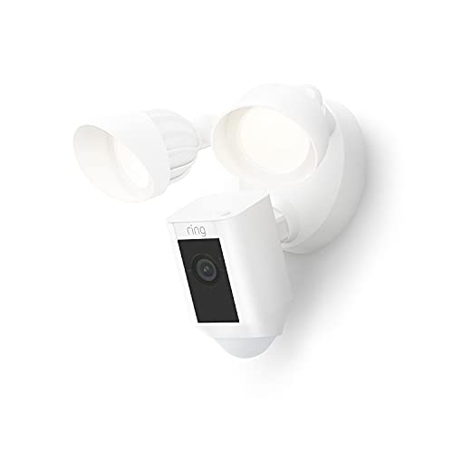White Floodlight Cam with motion-activated 1080p HD video R874