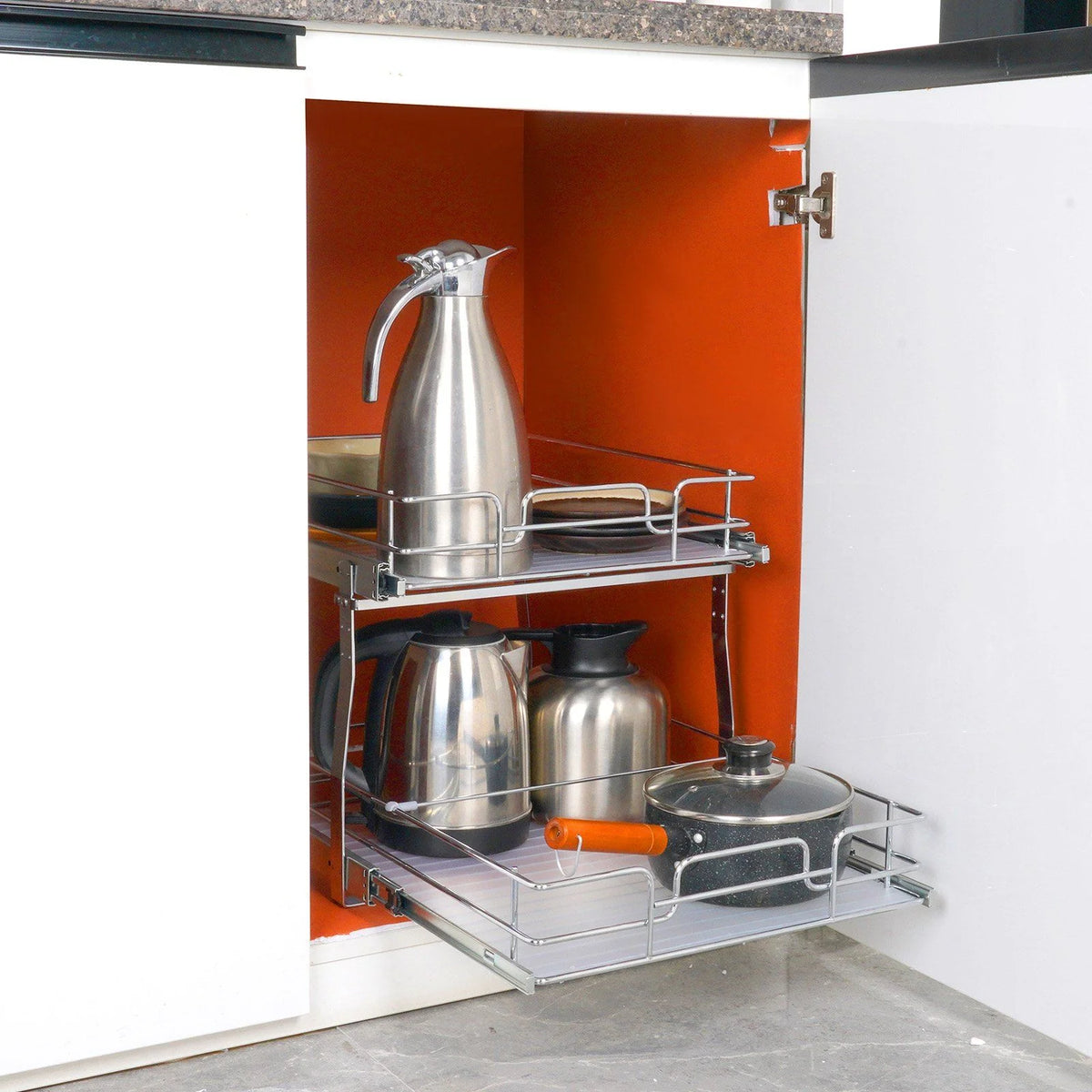 Chrome-Plated Steel Pull Out Cabinet Organizer G13754