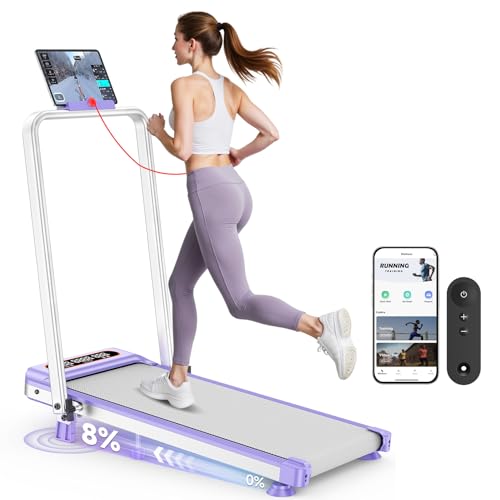 3.5HP Portable Treadmill with 8% Incline & Handle Bar C4570
