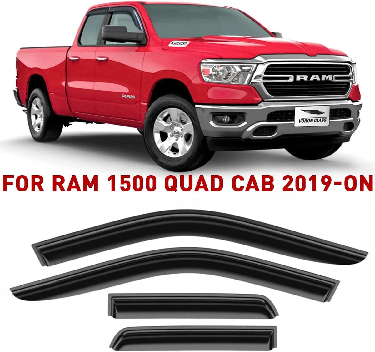 Tape-on Window Deflectors 4 Pieces B26456