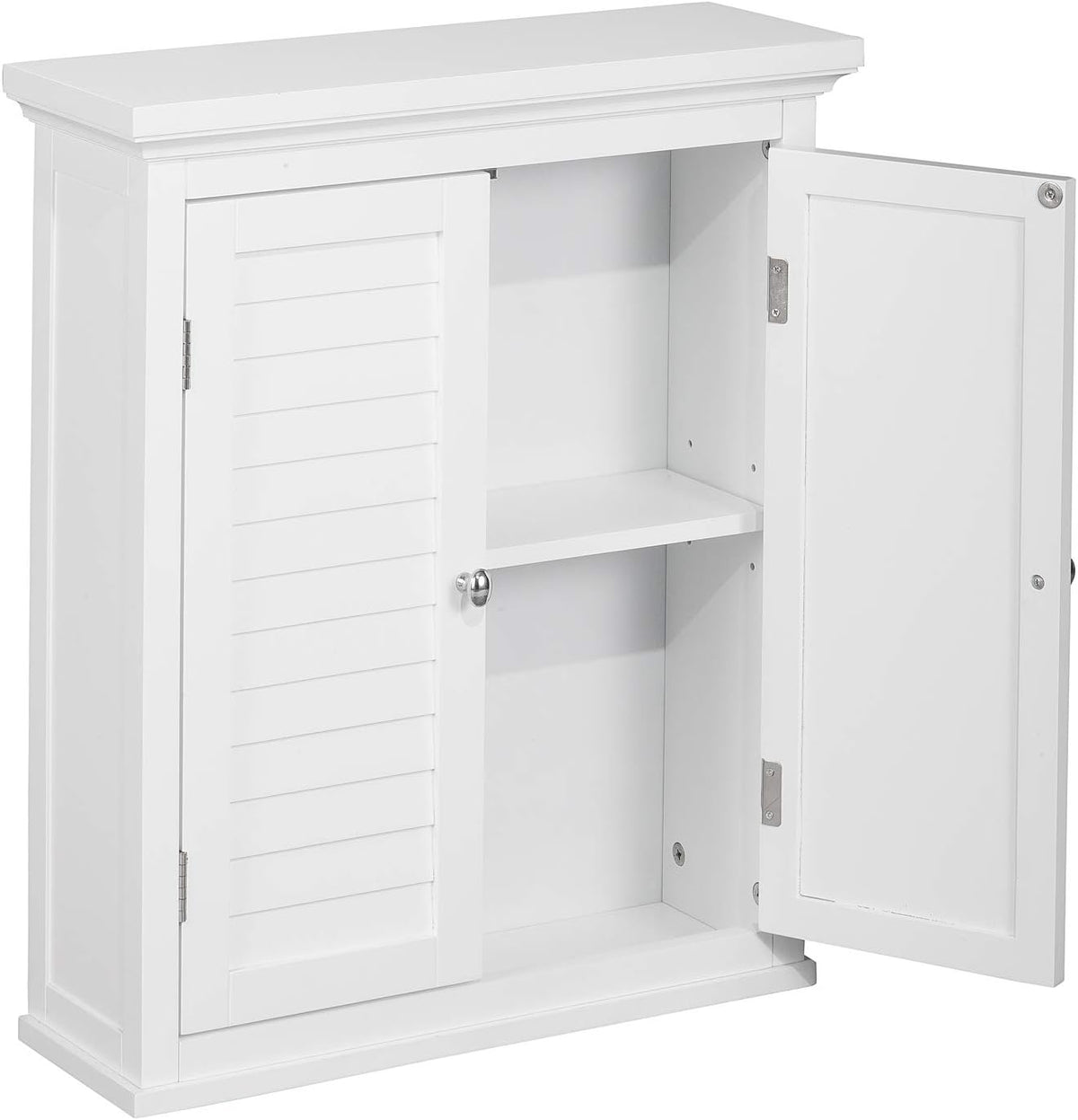 Wall Mounted Cabinet with 2 Shutter Doors, White K8633