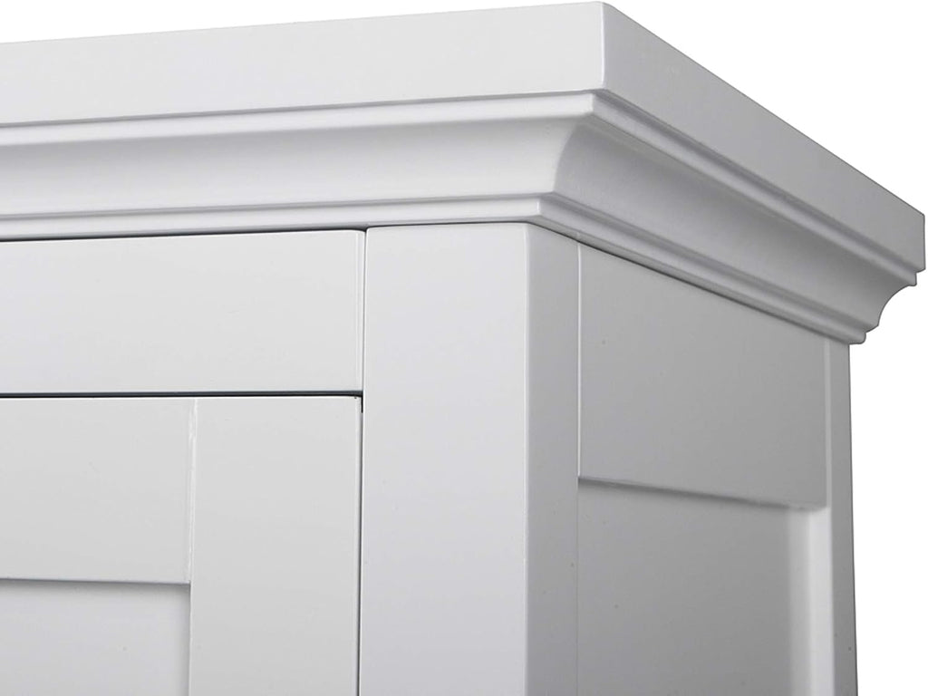 Wall Mounted Cabinet with 2 Shutter Doors, White K8633