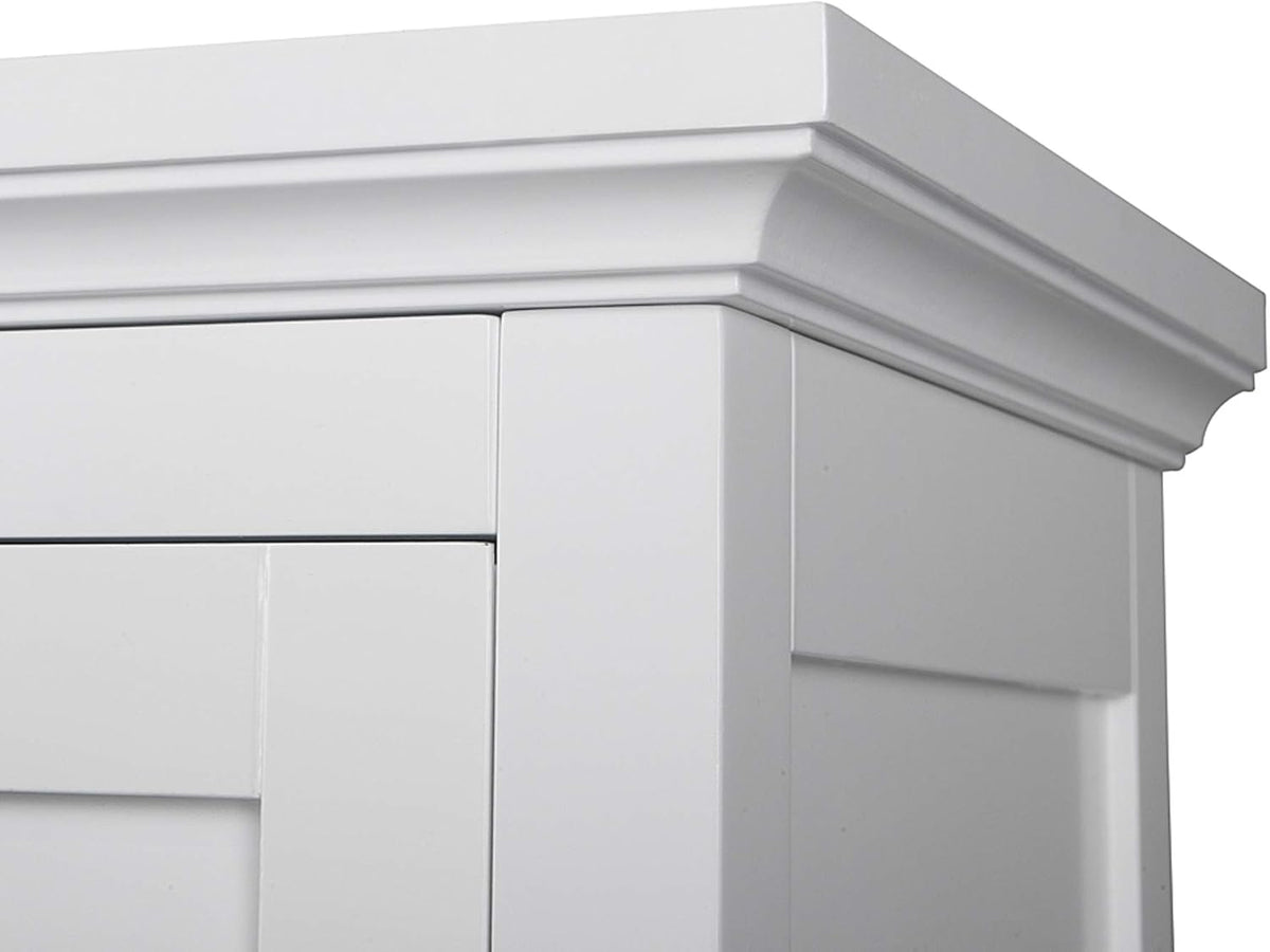Wall Mounted Cabinet with 2 Shutter Doors, White K8633
