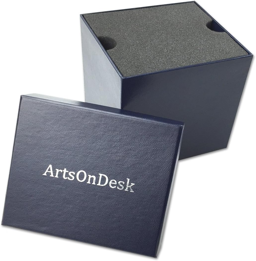 Modern Art Pen and Pencil Holder Stainless Steel Satin Finish Desktop Organizer G820665